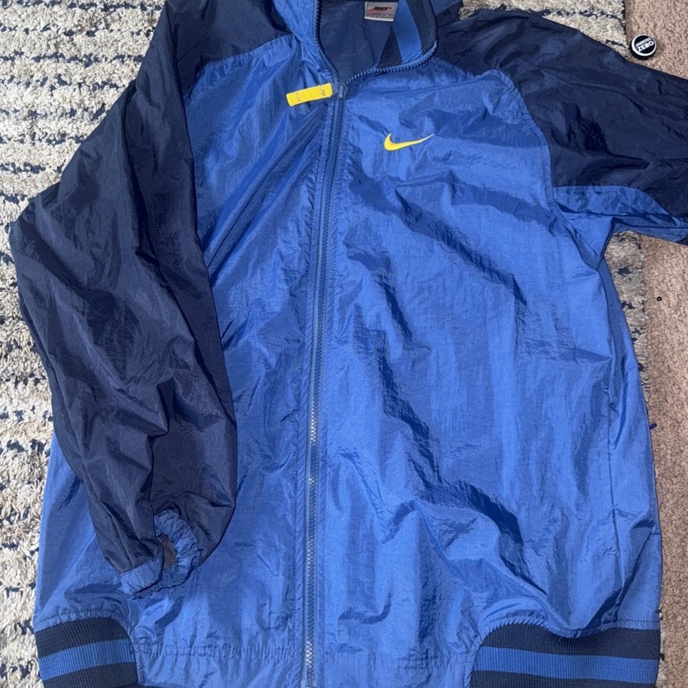 Nike Men's Navy and Royal Blue Windbreaker
